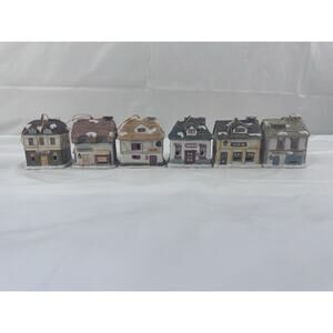 Dickens Village Bell Lites Vintage Christmas Village Ornaments Set Of 6